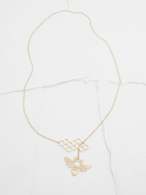 Comb On Over, Honey! Bee Necklace