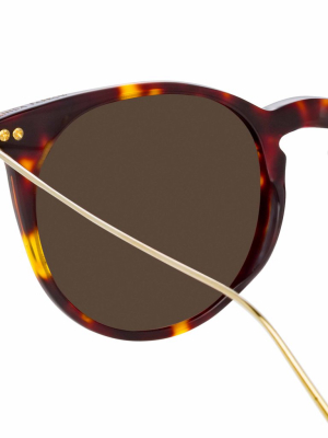 Ellis A Oval Sunglasses In Tortoiseshell