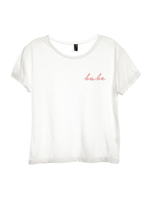 Babe [distressed Women's 'baby Tee']