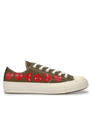 Comme Des Garcons X Converse Play Chuck 70 Low 'multi Heart'