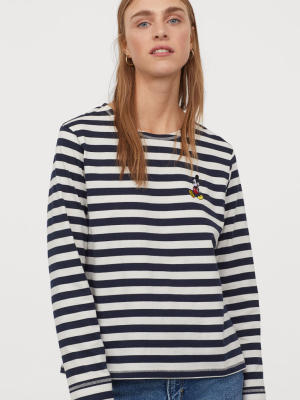 Embroidered-detail Top