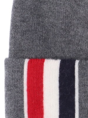 Thom Browne Stripe Detailed Knitted Beanie