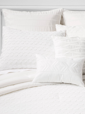 8pc Mia Clip Jacquard Comforter Set White - Threshold™