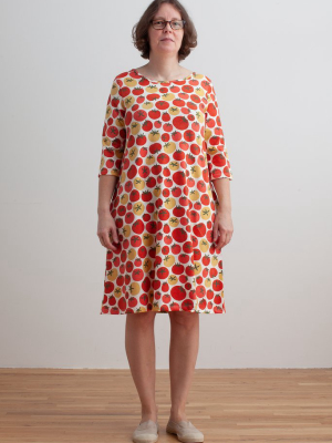 Women's Helsinki Dress - Tomatoes Red & Yellow