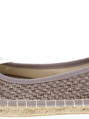 Sunshine03 Silver Bow Espadrille Rope Flat