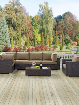 Ayla 7 Piece Outdoor Patio Sectional Set