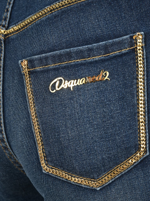 Dsquared2 Chain-trimmed High-rise Jeans