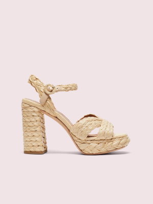 Disco Raffia Platform Sandals