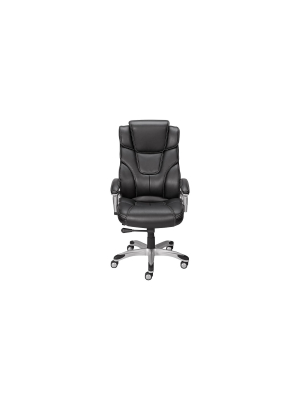 Staples Baird Bonded Leather Managers Chair Black 23234