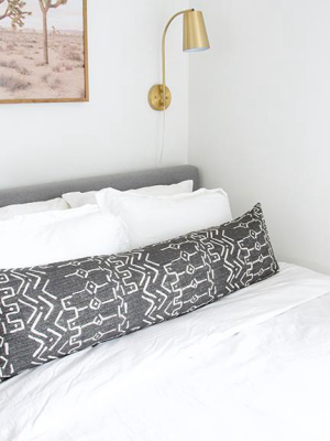 Kona Mud Cloth Pattern Extra Long Lumbar Pillow - 14x50