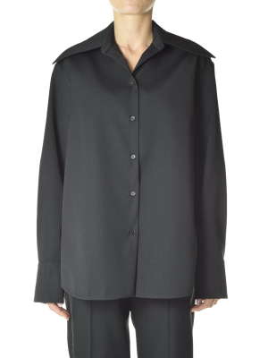 Jil Sander Wide Collar Knitted Shirt