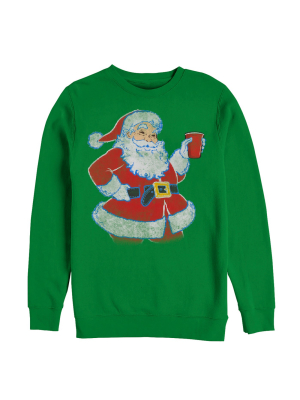 Men's Lost Gods Ugly Christmas Santa Claus Party Time Sweatshirt