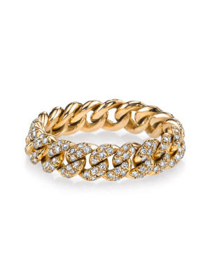 Shay Jewelry Mini Pave Diamond Link Ring