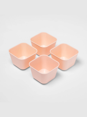 4pk Small Storage Trays Feather Peach - Room Essentials™
