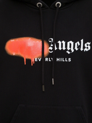 Palm Angels Beverly Hills Sprayed Print Hoodie