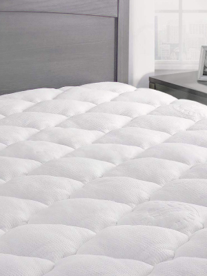 Eluxury Plush Rayon From Bamboo Mattress Pad With Fitted Skirt