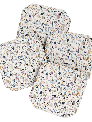 Ninola Design Mineral Terrazzo Coaster Set - Deny Designs