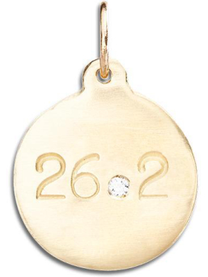 "26.2" Marathon Disk Charm With Diamond