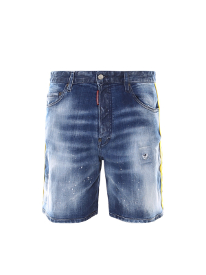 Dsquared2 Logo Tape Denim Shorts