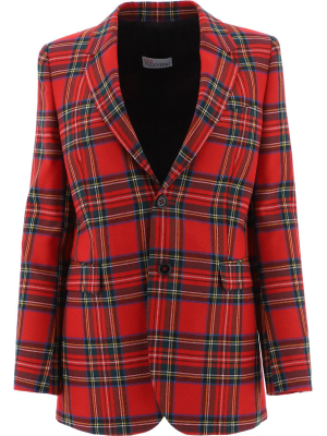 Redvalentino Tartan Single-breasted Blazer