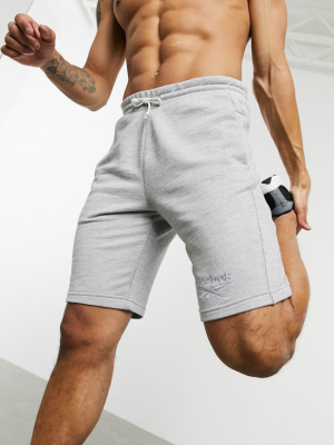 Reebok Training Shorts In Gray Melange