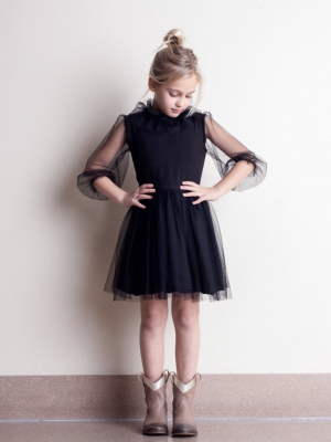 Tocoto Vintage Tulle Dress - Black