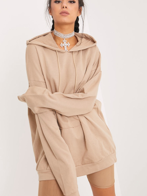 Steph Taupe Oversized Hoodie
