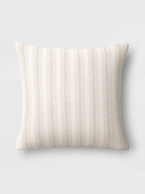 Woven Striped Square Throw Pillow - Threshold™