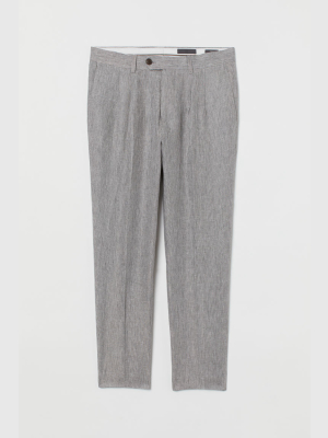 Slim Fit Linen Suit Pants