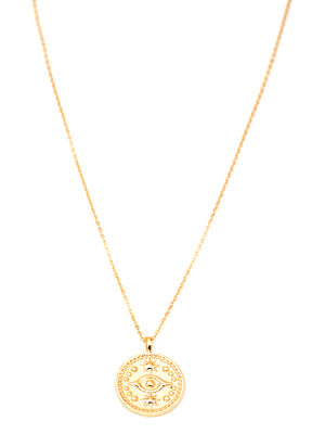May Martin <br> Evil Eye Long Coin Necklace