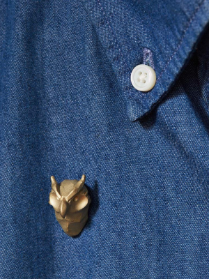 Brass Owl Pin