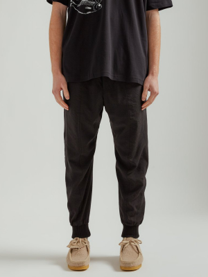Ribbed Panelled Track Pant In Black