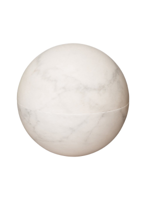 Medium White & Grey Marble Sphere Box