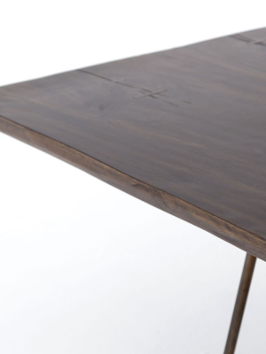 Rocky Dining Table In Smoked Saman