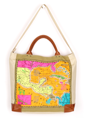 Map Of Mexico Med Sq Tote