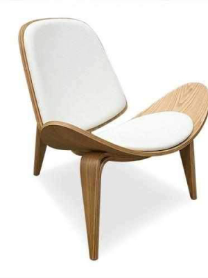 Hans J. Wegner Style Aniline Shell Chair