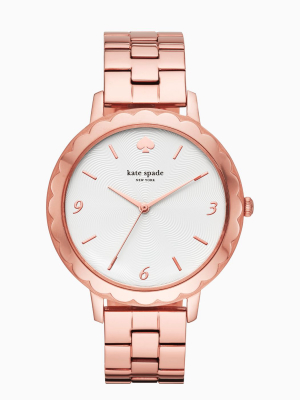 Morningside Scallop Rose Gold-tone Bracelet Watch