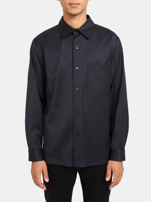 Clyfford Shirt Jacket In Wool Twill