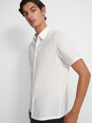 Irving Short-sleeve Shirt In Summer Linen