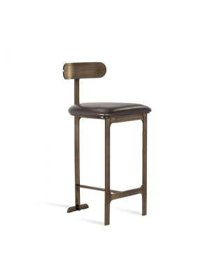 Hollis Counter Stool - Grey/ Bronze