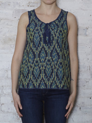 Black Ikat Stitch Top-medium