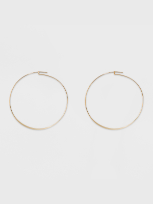 Large Flat Hoop Earrings - A New Day™ Gold