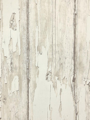 Rustic Planks Wallpaper In Cream And Beige From The Precious Elements Collection By Burke Decor