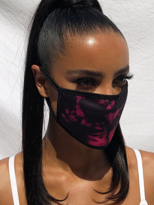 Fuchsia Tie Dye Fashion Mask