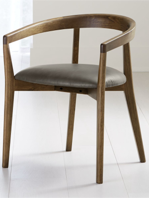 Cullen Shiitake Stone Round Back Dining Chair