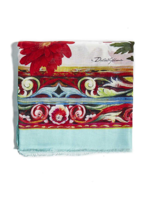 Dolce & Gabbana Floral Print Scarf