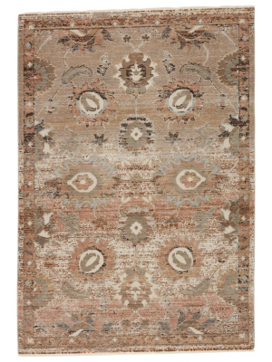 Vibe By Jaipur Living Milana Oriental Blush/ Tan Area Rug (5'x7'6")