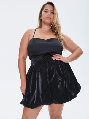 Plus Size Mini Bubble Skirt