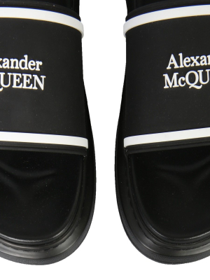 Alexander Mcqueen Embossed Logo Slides