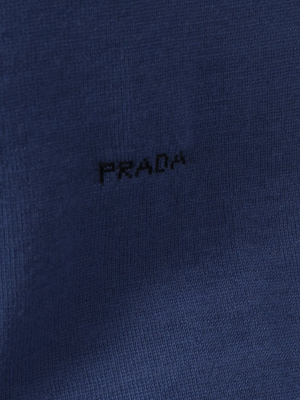 Prada Crewneck Short-sleeve Knit Top